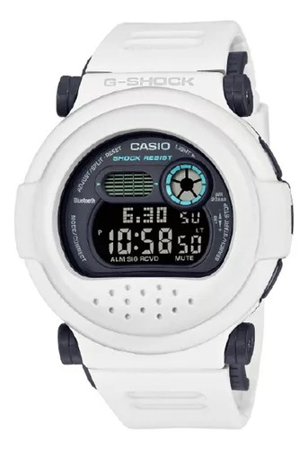 Reloj Hombre Casio G-b001sf-7dr G-shock Color De La Correa Blanco Color Del Bisel Blanco Color Del Fondo Blanco